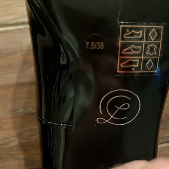 Chinese Laundry Black Patent Leather Peep Toe Heels Size 7.5 - Picture 5 of 6